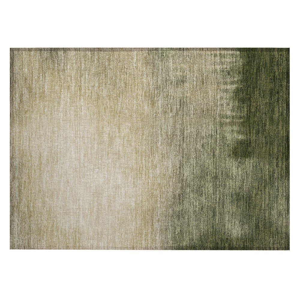 Machine Washable Indoor/Outdoor Chantille ACN2420 Green 1'8" x 2'6" Rug. Picture 1