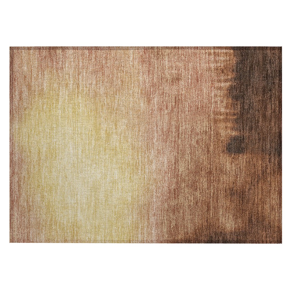 Machine Washable Indoor/Outdoor Chantille ACN2420 Orange 1'8" x 2'6" Rug. Picture 1