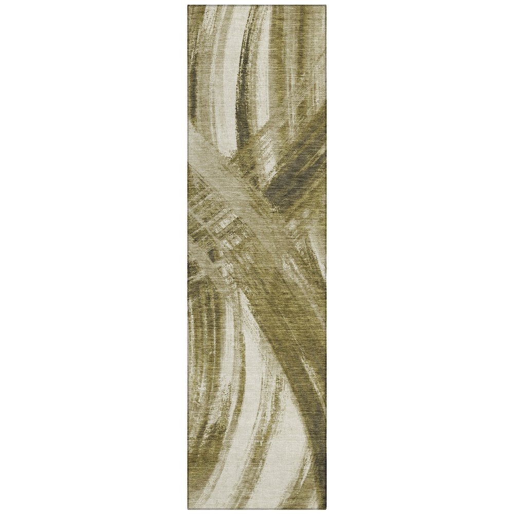 Machine Washable Indoor/Outdoor Chantille ACN2421 Brown 2'3" x 7'6" Runner Rug. Picture 1