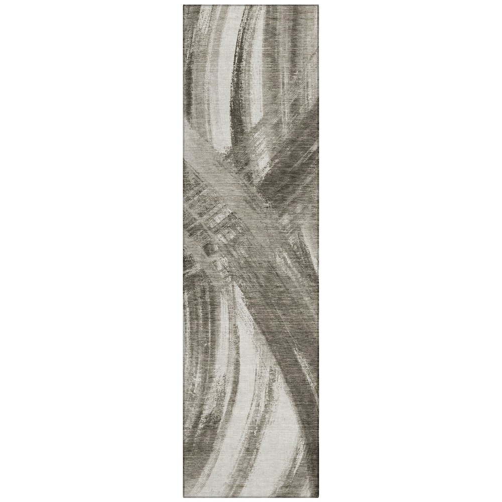 Machine Washable Indoor/Outdoor Chantille ACN2421 Brown 2'3" x 7'6" Runner Rug. Picture 1