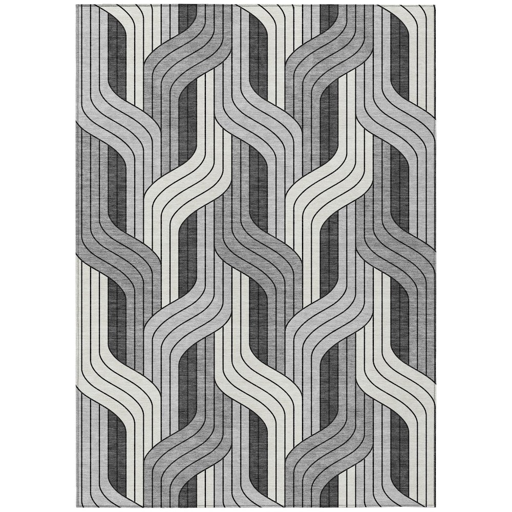 Machine Washable Indoor/Outdoor Chantille ACN2422 Ivory 2'6" x 3'10" Rug. Picture 1
