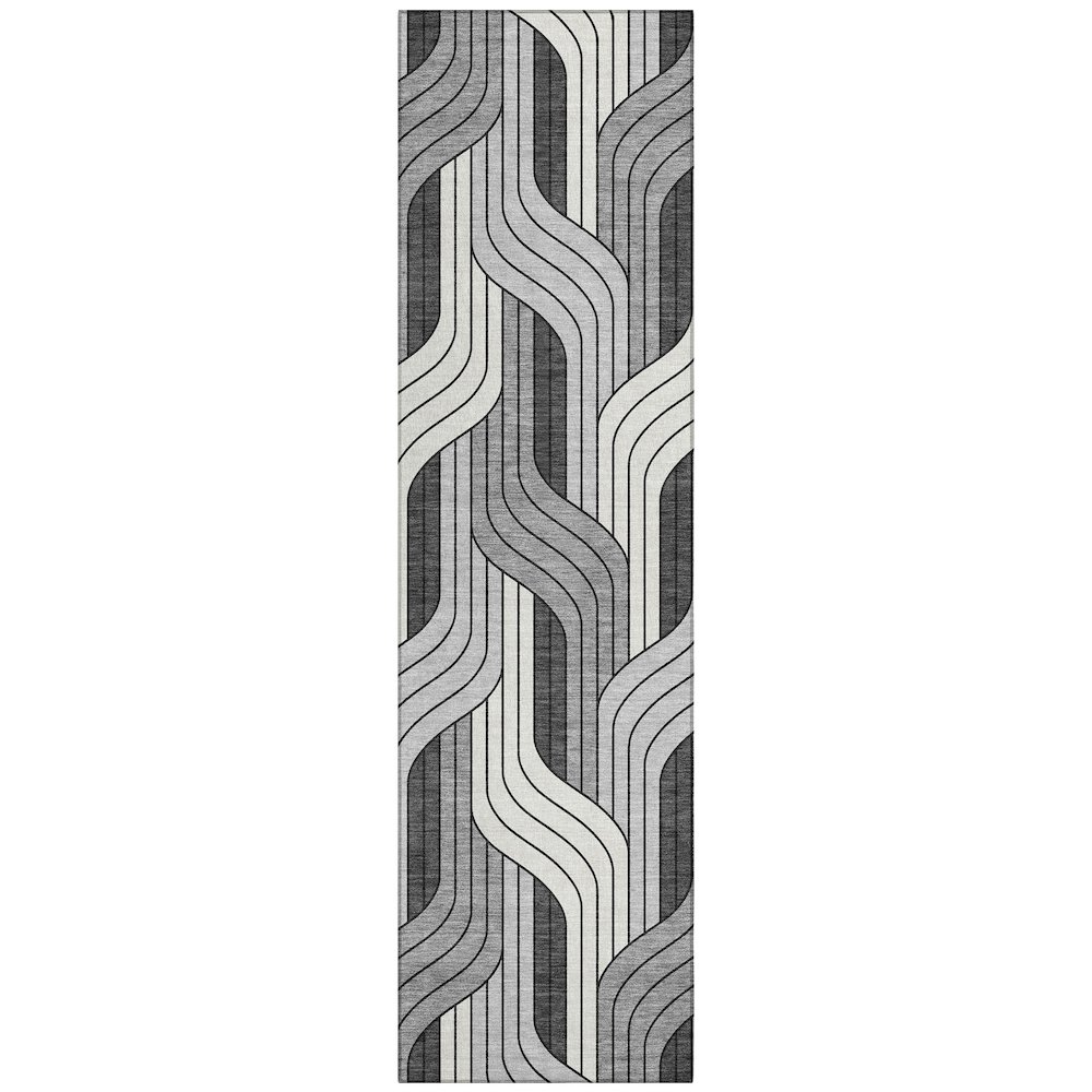 Machine Washable Indoor/Outdoor Chantille ACN2422 Ivory 2'3" x 7'6" Runner Rug. Picture 1