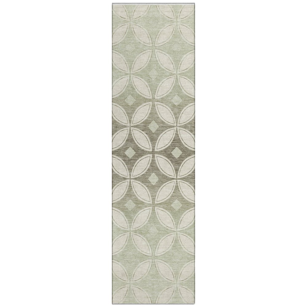 Machine Washable Indoor/Outdoor Chantille ACN2423 Brown 2'3" x 7'6" Runner Rug. Picture 1