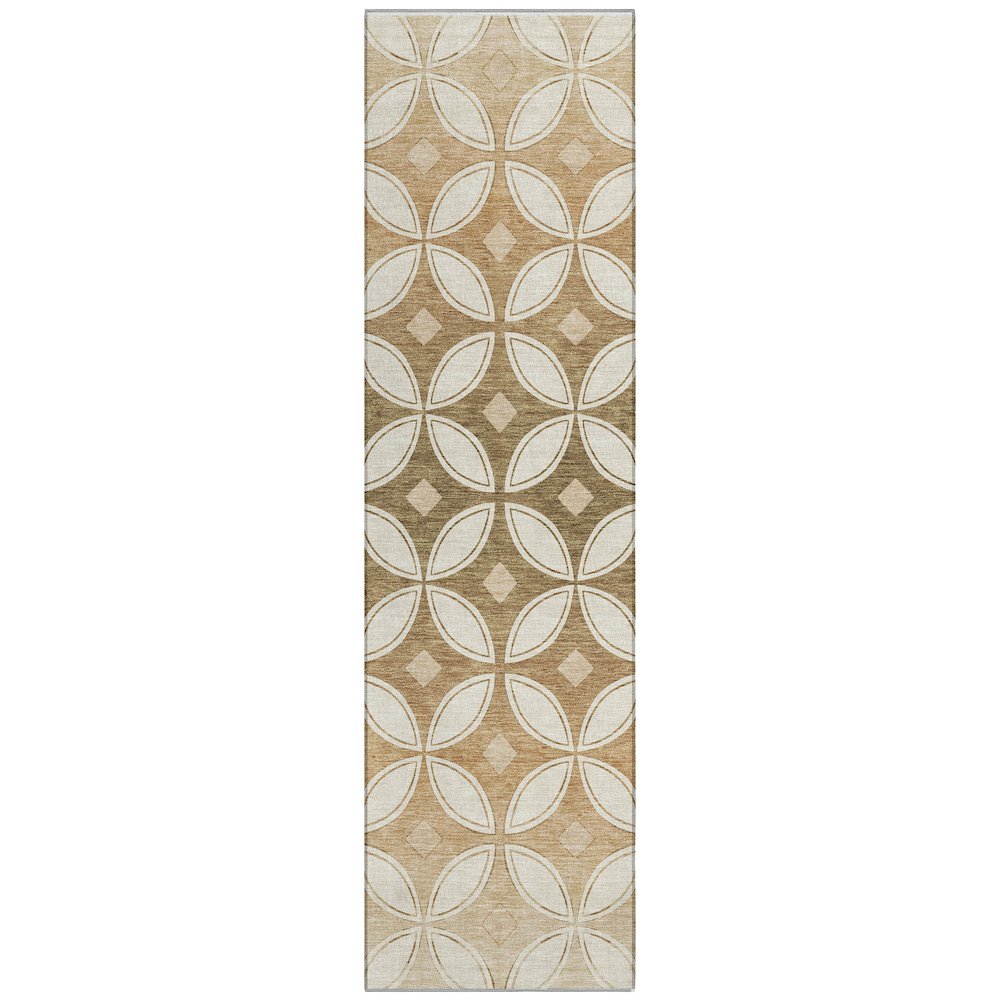 Machine Washable Indoor/Outdoor Chantille ACN2423 Orange 2'3" x 7'6" Runner Rug. Picture 1