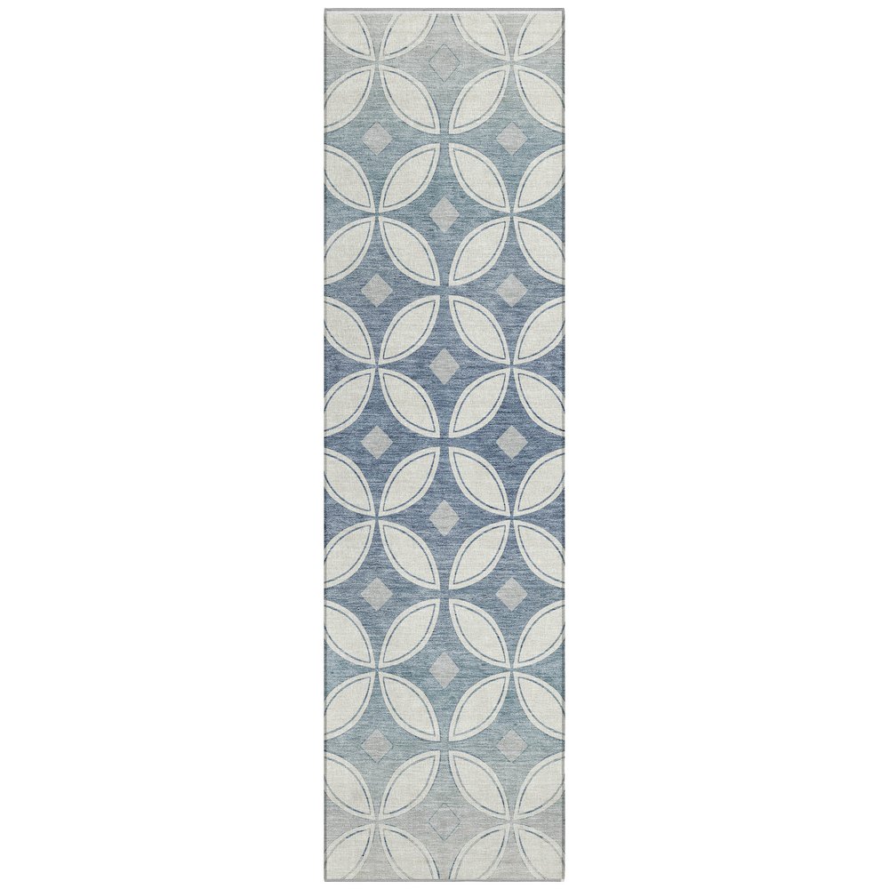 Machine Washable Indoor/Outdoor Chantille ACN2423 Ivory 2'3" x 7'6" Runner Rug. Picture 1