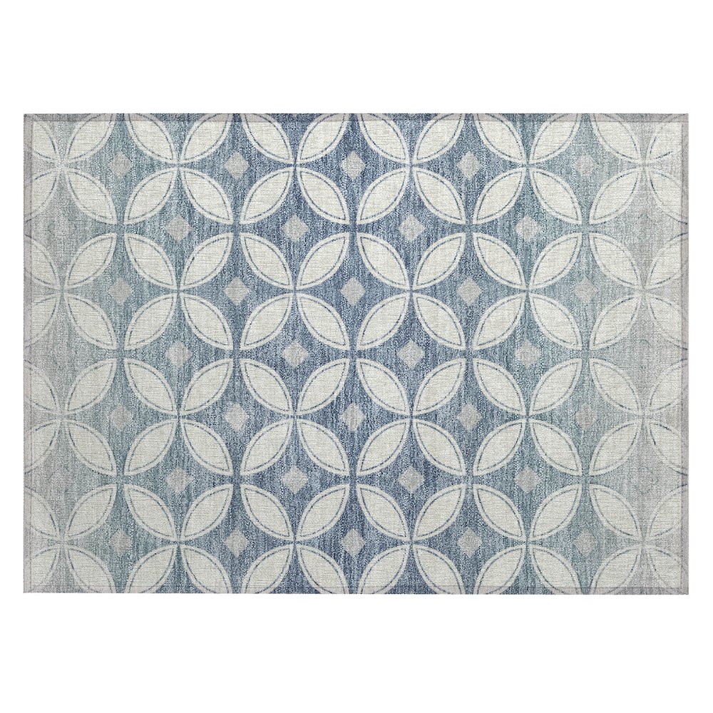 Machine Washable Indoor/Outdoor Chantille ACN2423 Ivory 1'8" x 2'6" Rug. Picture 1