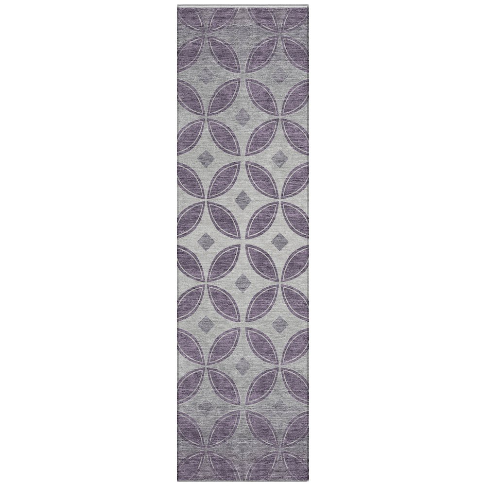 Machine Washable Indoor/Outdoor Chantille ACN2423 Purple 2'3" x 7'6" Runner Rug. Picture 1