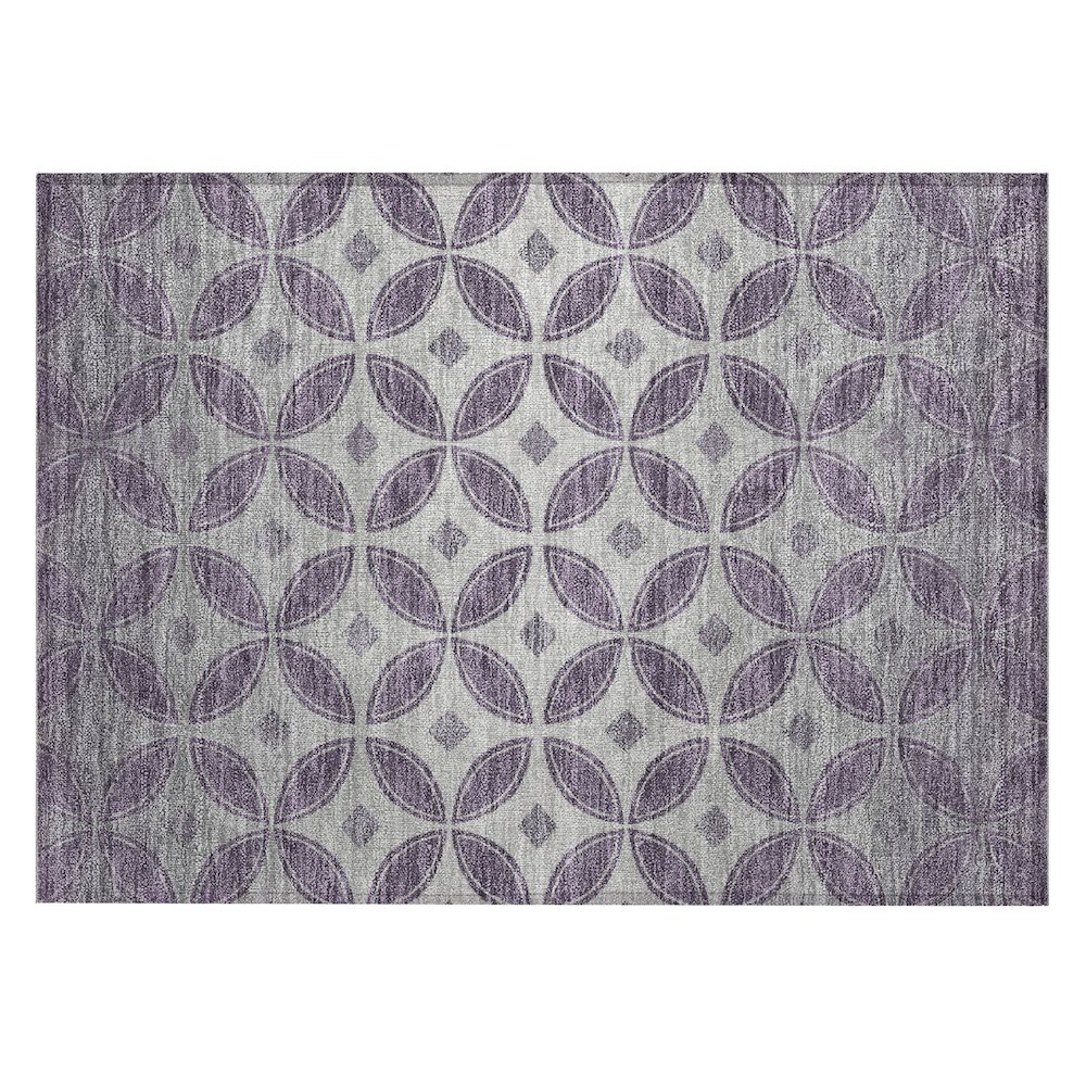 Machine Washable Indoor/Outdoor Chantille ACN2423 Purple 1'8" x 2'6" Rug. Picture 1
