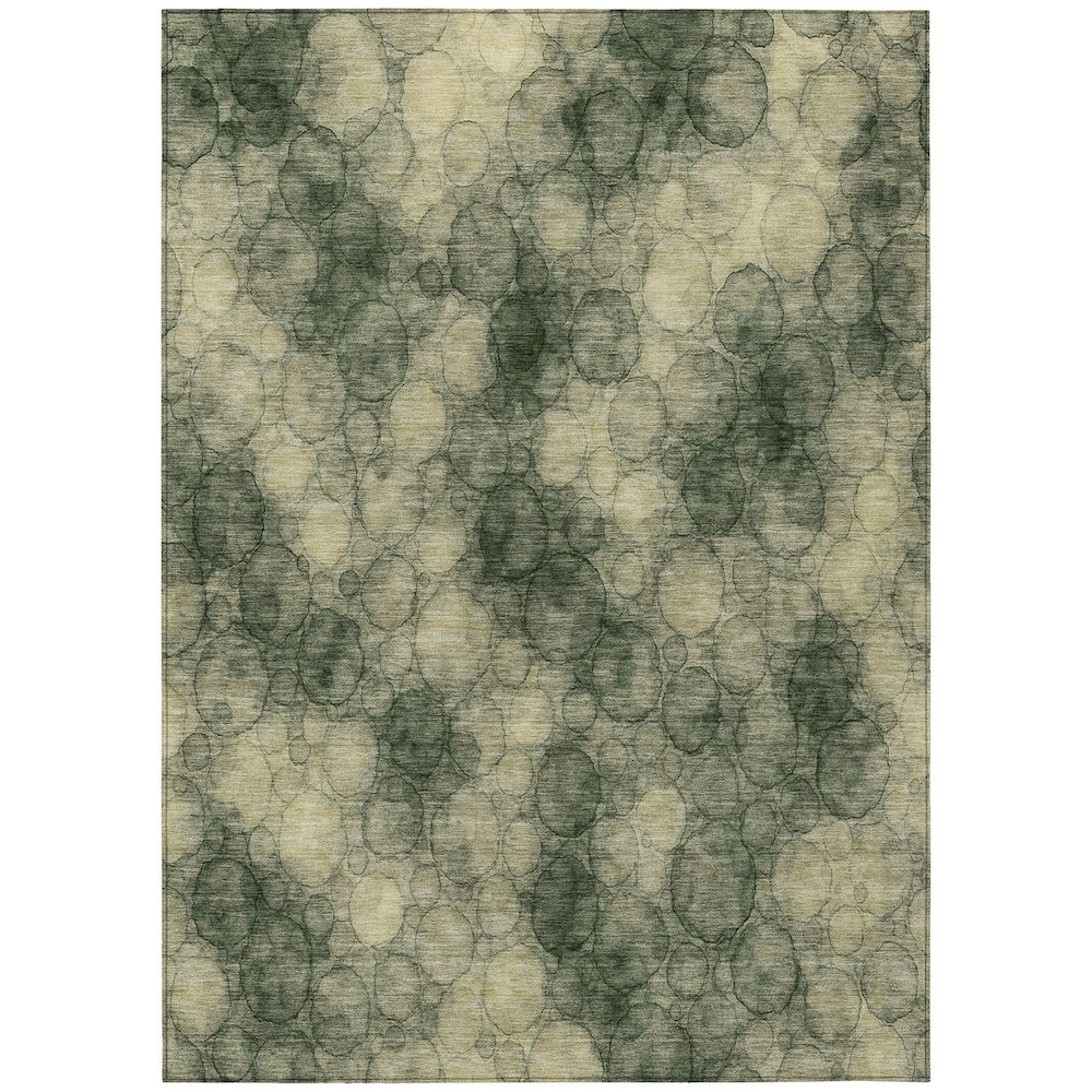Machine Washable Indoor/Outdoor Chantille ACN2424 Green 2'6" x 3'10" Rug. Picture 1