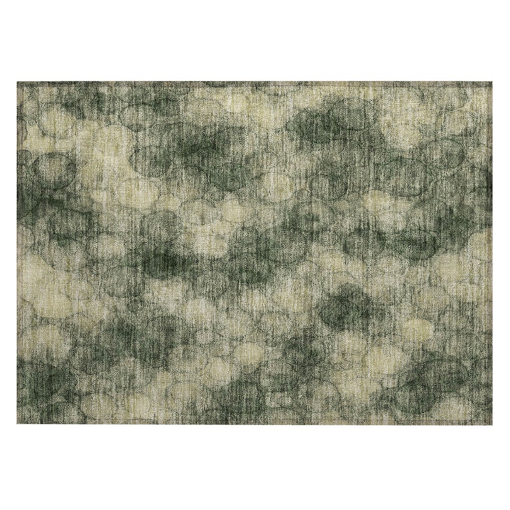 Machine Washable Indoor/Outdoor Chantille ACN2424 Green 1'8" x 2'6" Rug. Picture 1