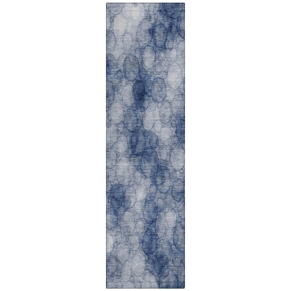 Machine Washable Indoor/Outdoor Chantille ACN2424 Blue 2'3" x 7'6" Runner Rug. Picture 1
