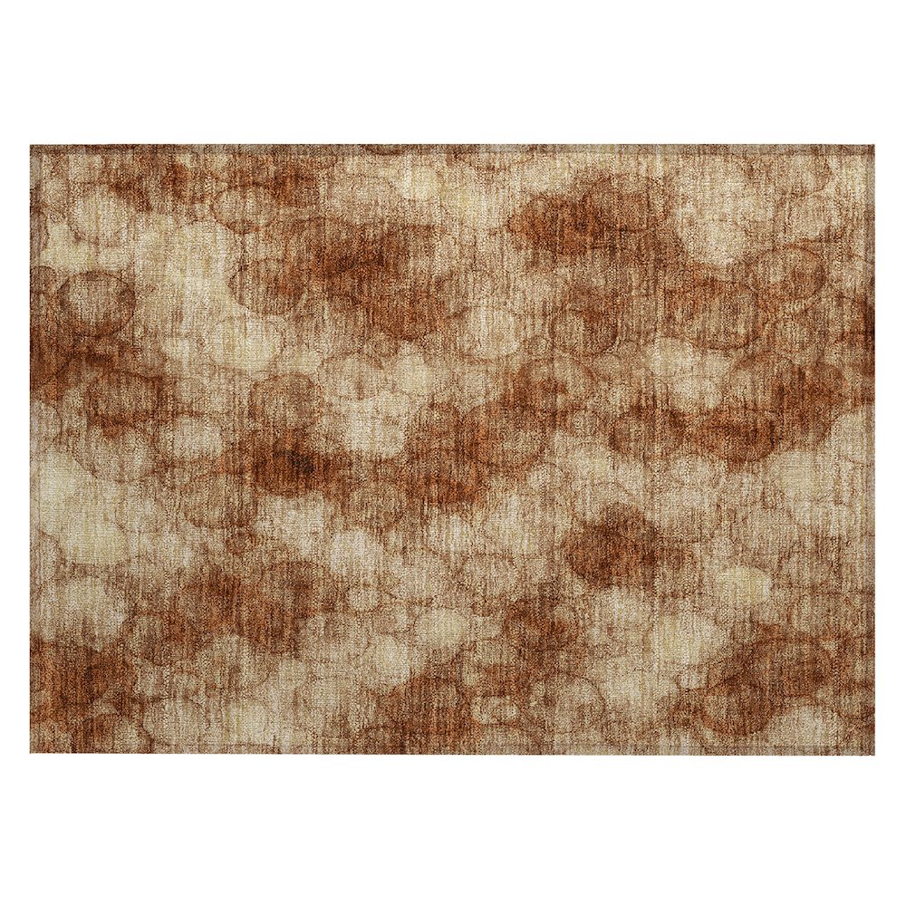 Machine Washable Indoor/Outdoor Chantille ACN2424 Orange 1'8" x 2'6" Rug. Picture 1