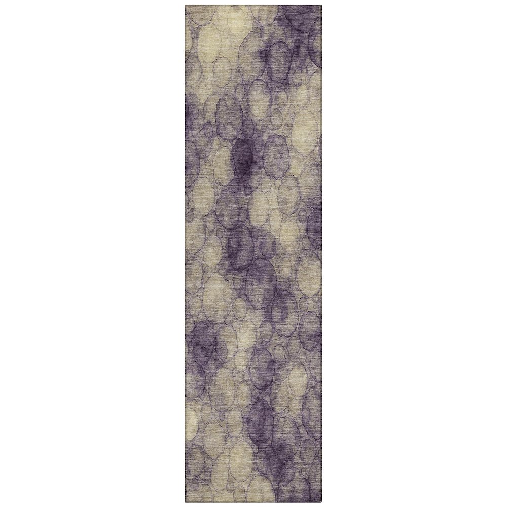 Machine Washable Indoor/Outdoor Chantille ACN2424 Purple 2'3" x 7'6" Runner Rug. Picture 1