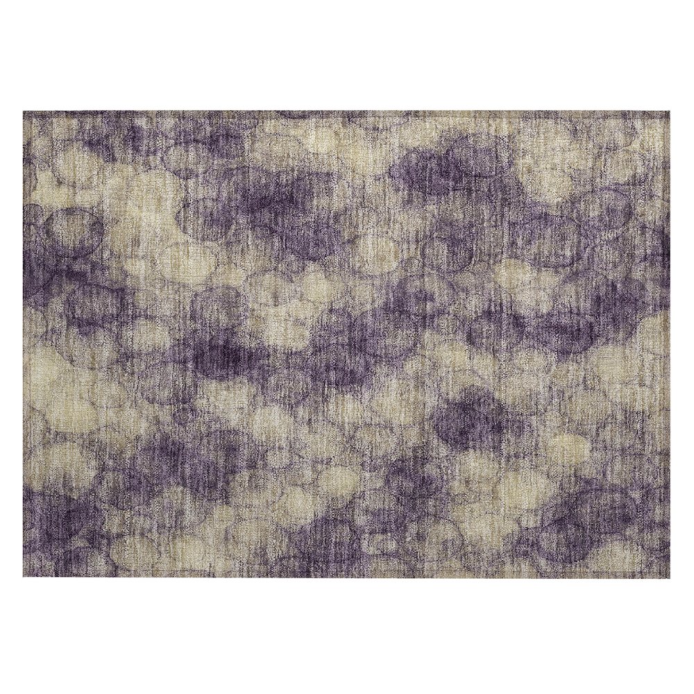 Machine Washable Indoor/Outdoor Chantille ACN2424 Purple 1'8" x 2'6" Rug. Picture 1