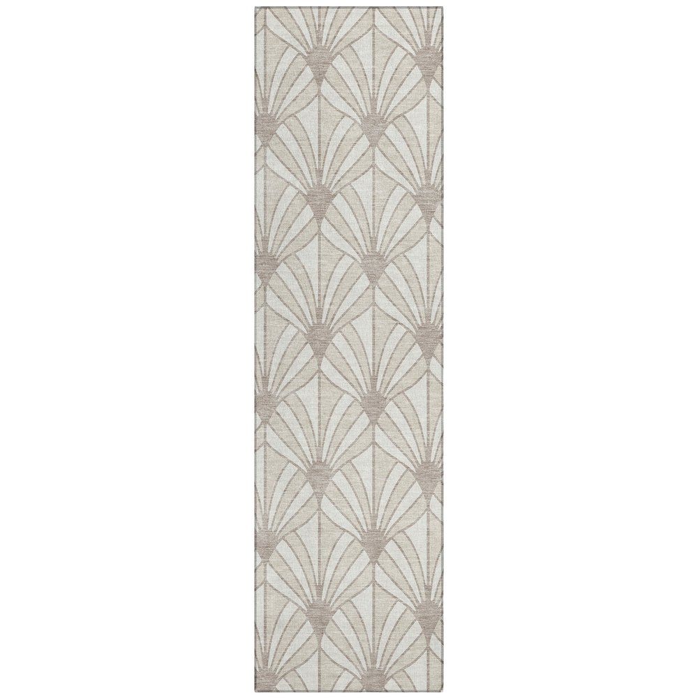 Machine Washable Indoor/Outdoor Chantille ACN2426 Ivory 2'3" x 7'6" Runner Rug. Picture 1