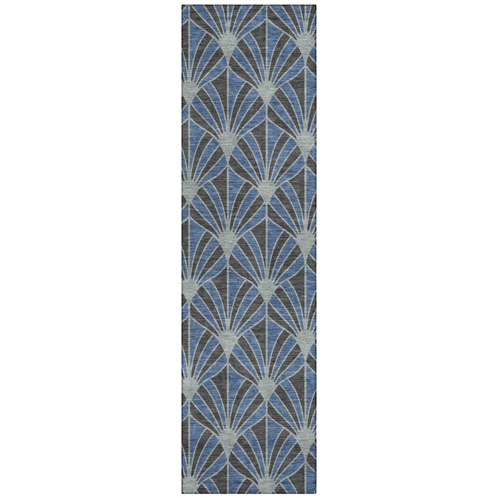 Machine Washable Indoor/Outdoor Chantille ACN2426 Blue 2'3" x 7'6" Runner Rug. Picture 1