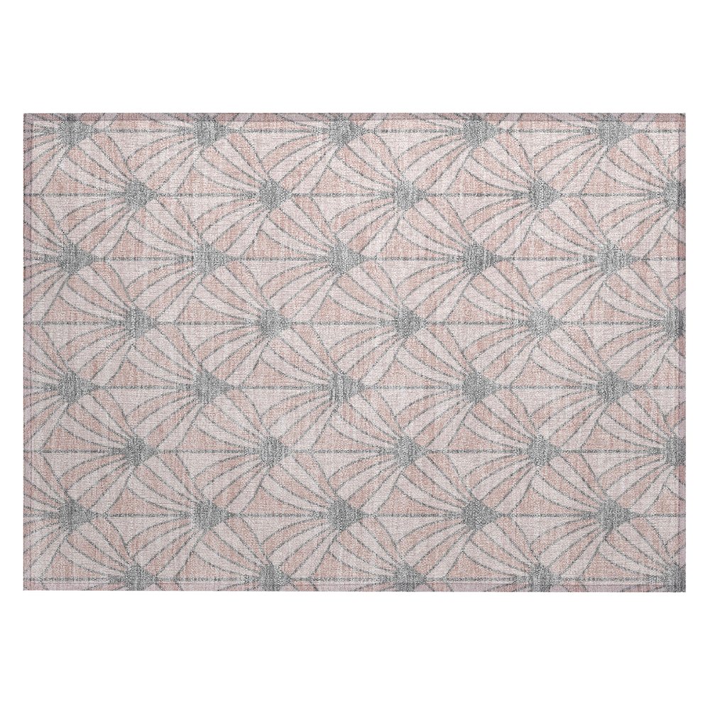 Machine Washable Indoor/Outdoor Chantille ACN2426 Pink 1'8" x 2'6" Rug. Picture 1