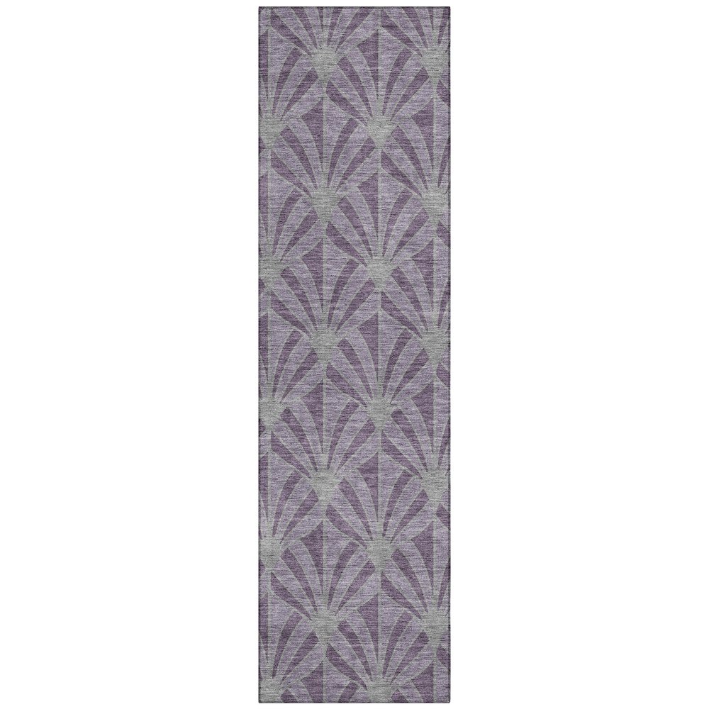 Machine Washable Indoor/Outdoor Chantille ACN2426 Purple 2'3" x 7'6" Runner Rug. Picture 1