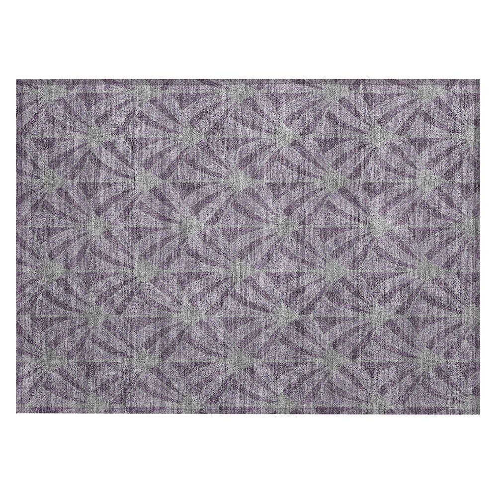 Machine Washable Indoor/Outdoor Chantille ACN2426 Purple 1'8" x 2'6" Rug. Picture 1