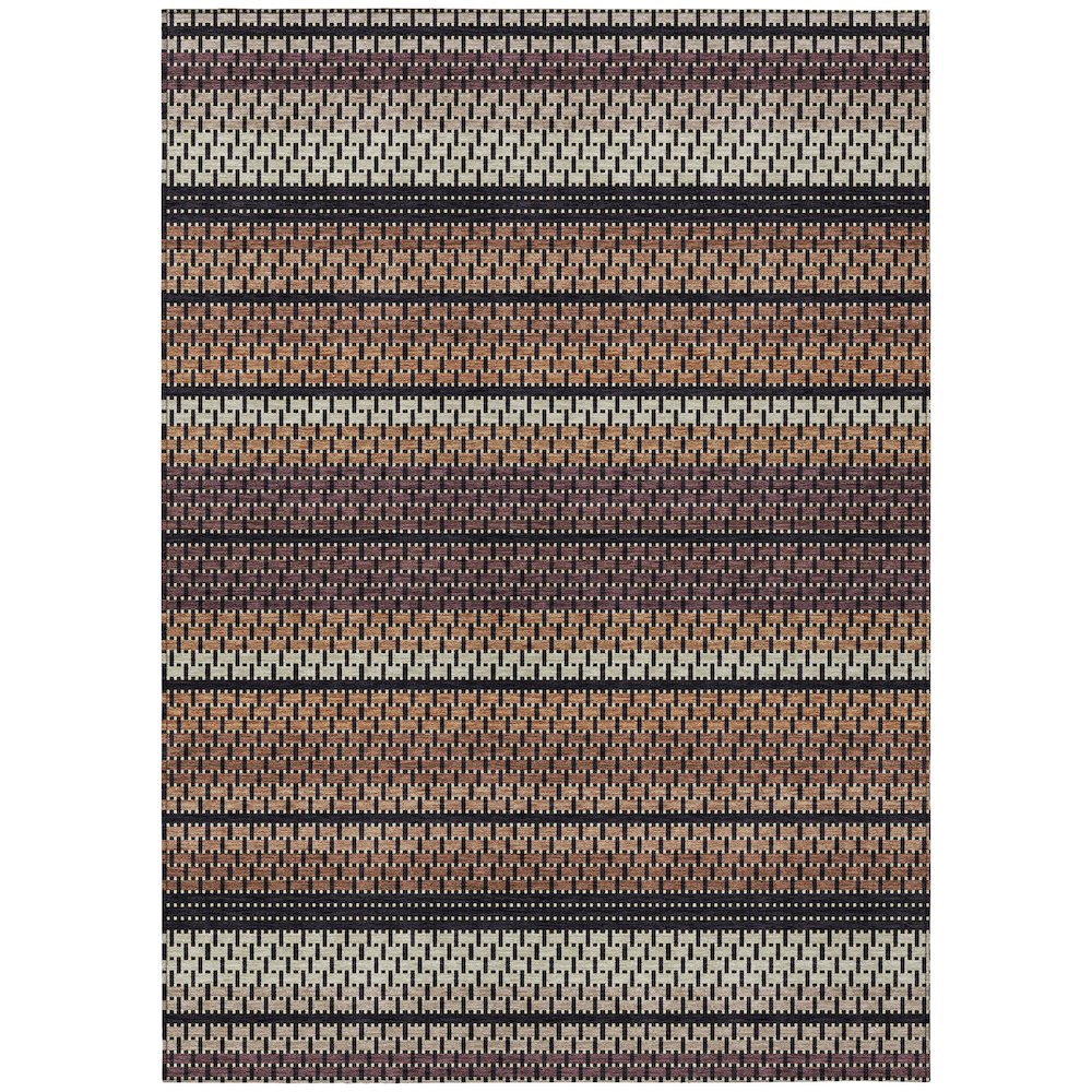 Machine Washable Indoor/Outdoor Chantille ACN2427 Orange 2'6" x 3'10" Rug. Picture 1