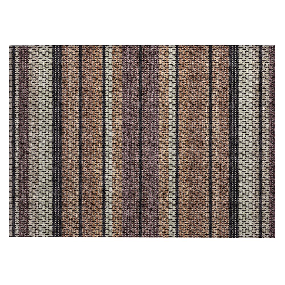 Machine Washable Indoor/Outdoor Chantille ACN2427 Orange 1'8" x 2'6" Rug. Picture 1