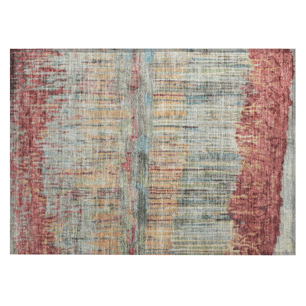 Machine Washable Indoor/Outdoor Chantille ACN2428 Orange 1'8" x 2'6" Rug. Picture 1