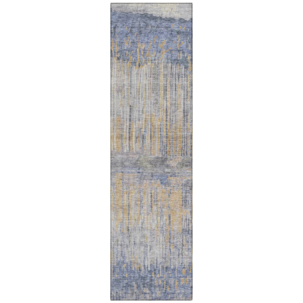 Machine Washable Indoor/Outdoor Chantille ACN2428 Blue 2'3" x 7'6" Runner Rug. Picture 1