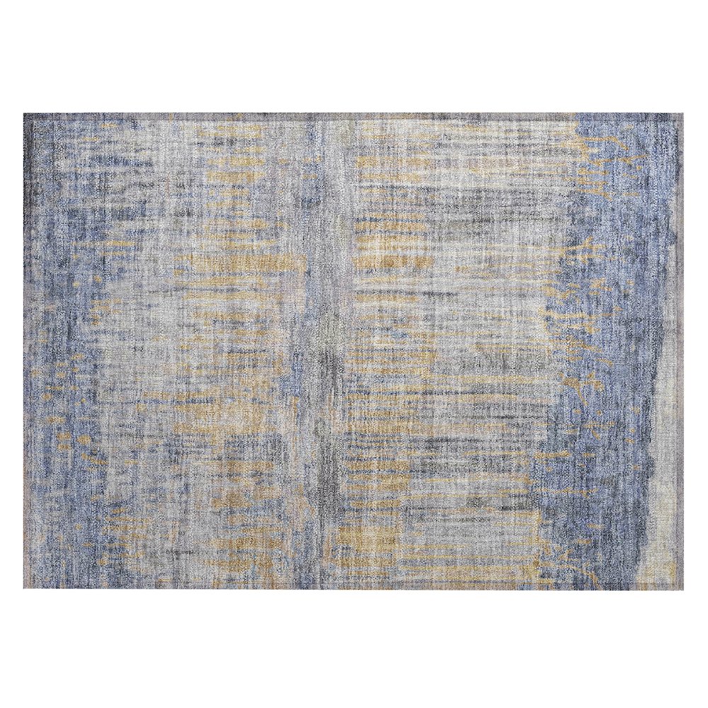 Machine Washable Indoor/Outdoor Chantille ACN2428 Blue 1'8" x 2'6" Rug. Picture 1