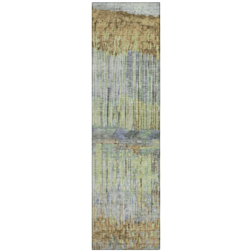 Machine Washable Indoor/Outdoor Chantille ACN2428 Brown 2'3" x 7'6" Runner Rug. Picture 1
