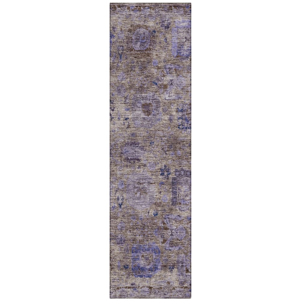 Machine Washable Indoor/Outdoor Chantille ACN2429 Brown 2'3" x 7'6" Runner Rug. Picture 1