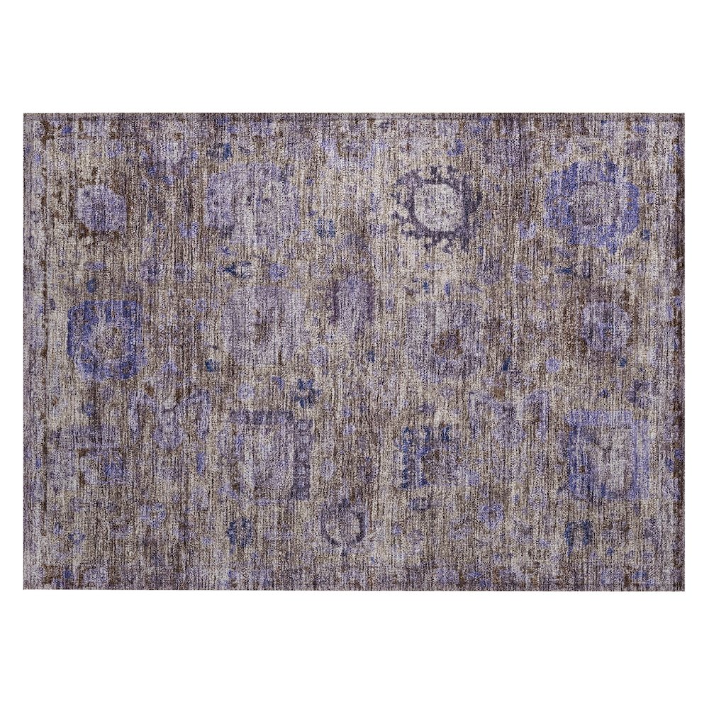 Machine Washable Indoor/Outdoor Chantille ACN2429 Brown 1'8" x 2'6" Rug. Picture 1