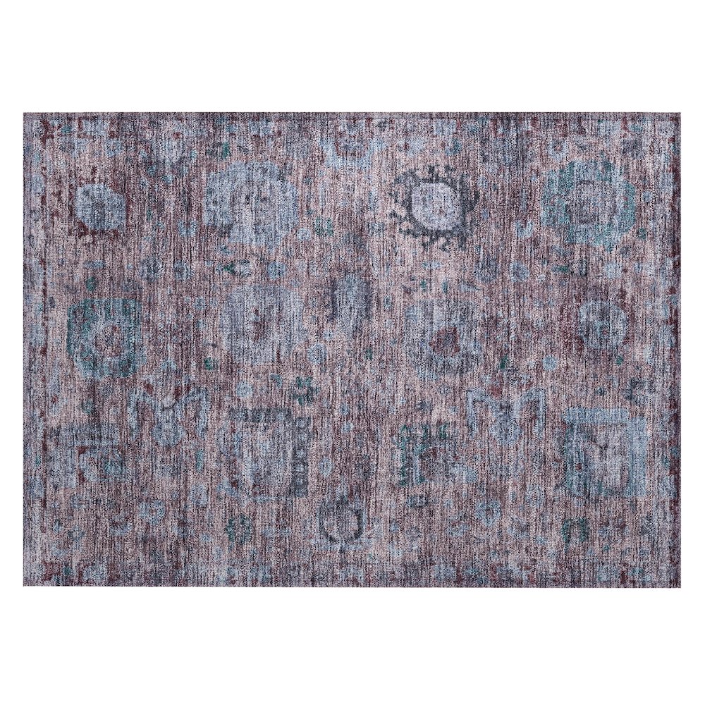 Machine Washable Indoor/Outdoor Chantille ACN2429 Purple 1'8" x 2'6" Rug. Picture 1