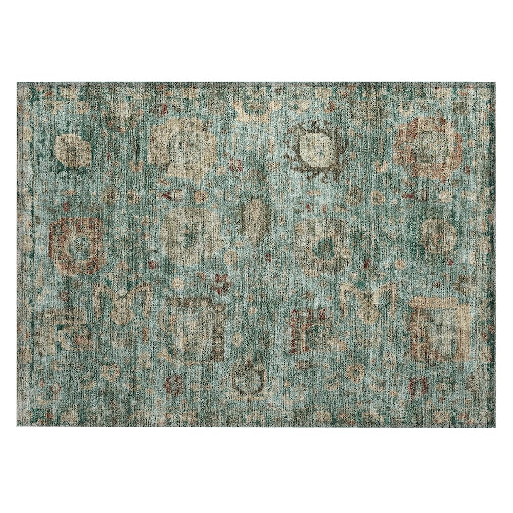 Machine Washable Indoor/Outdoor Chantille ACN2429 Blue 1'8" x 2'6" Rug. Picture 1