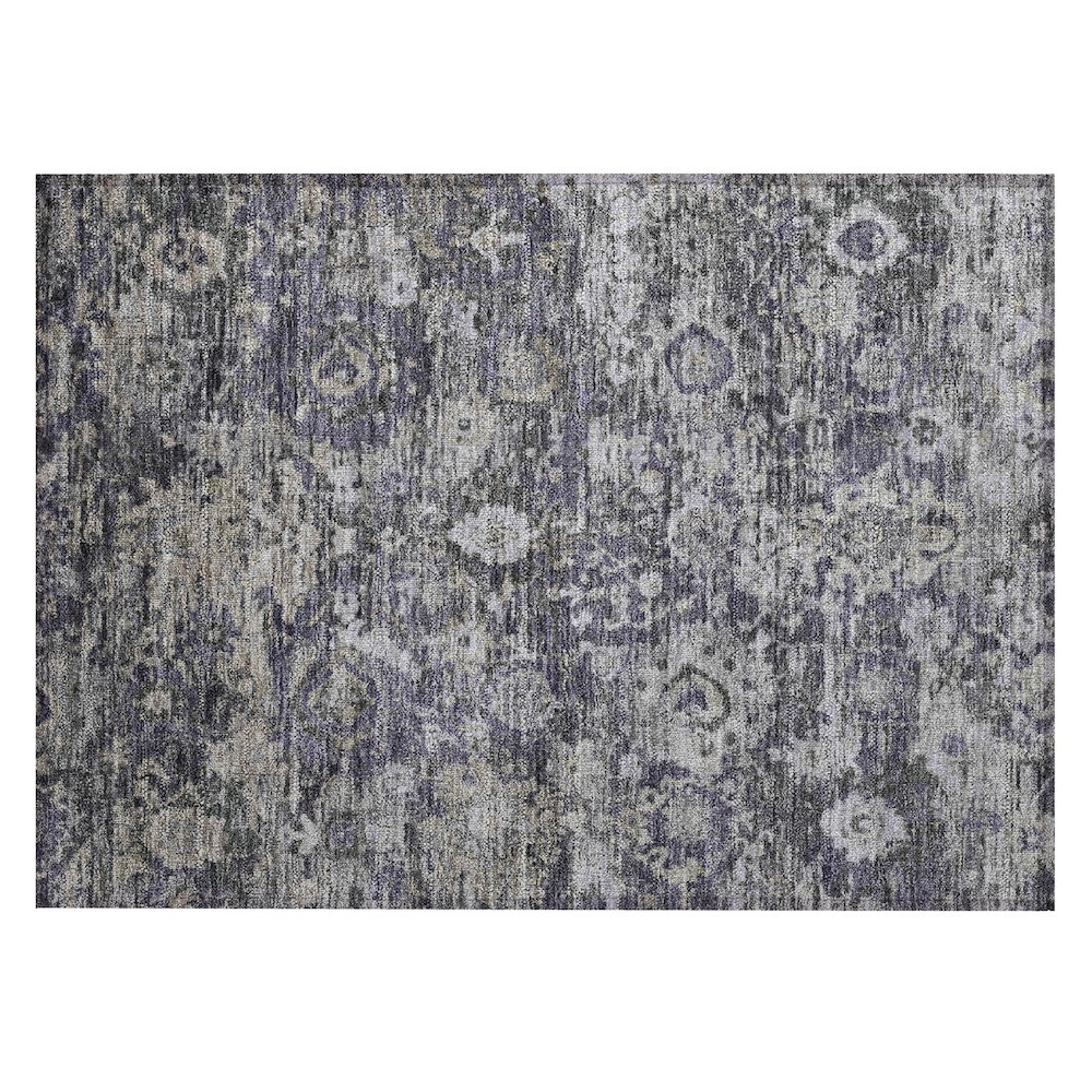 Machine Washable Indoor/Outdoor Chantille ACN2430 Purple 1'8" x 2'6" Rug. Picture 1