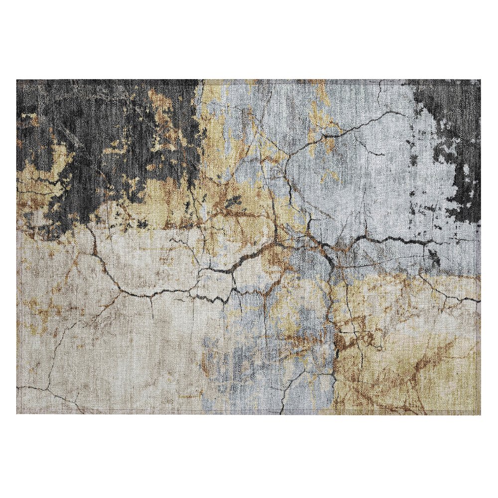 Machine Washable Indoor/Outdoor Chantille ACN2431 Gray 1'8" x 2'6" Rug. Picture 1