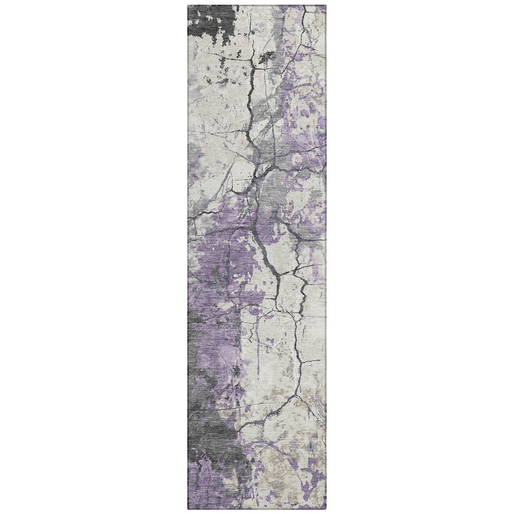 Machine Washable Indoor/Outdoor Chantille ACN2431 Purple 2'3" x 7'6" Runner Rug. Picture 1