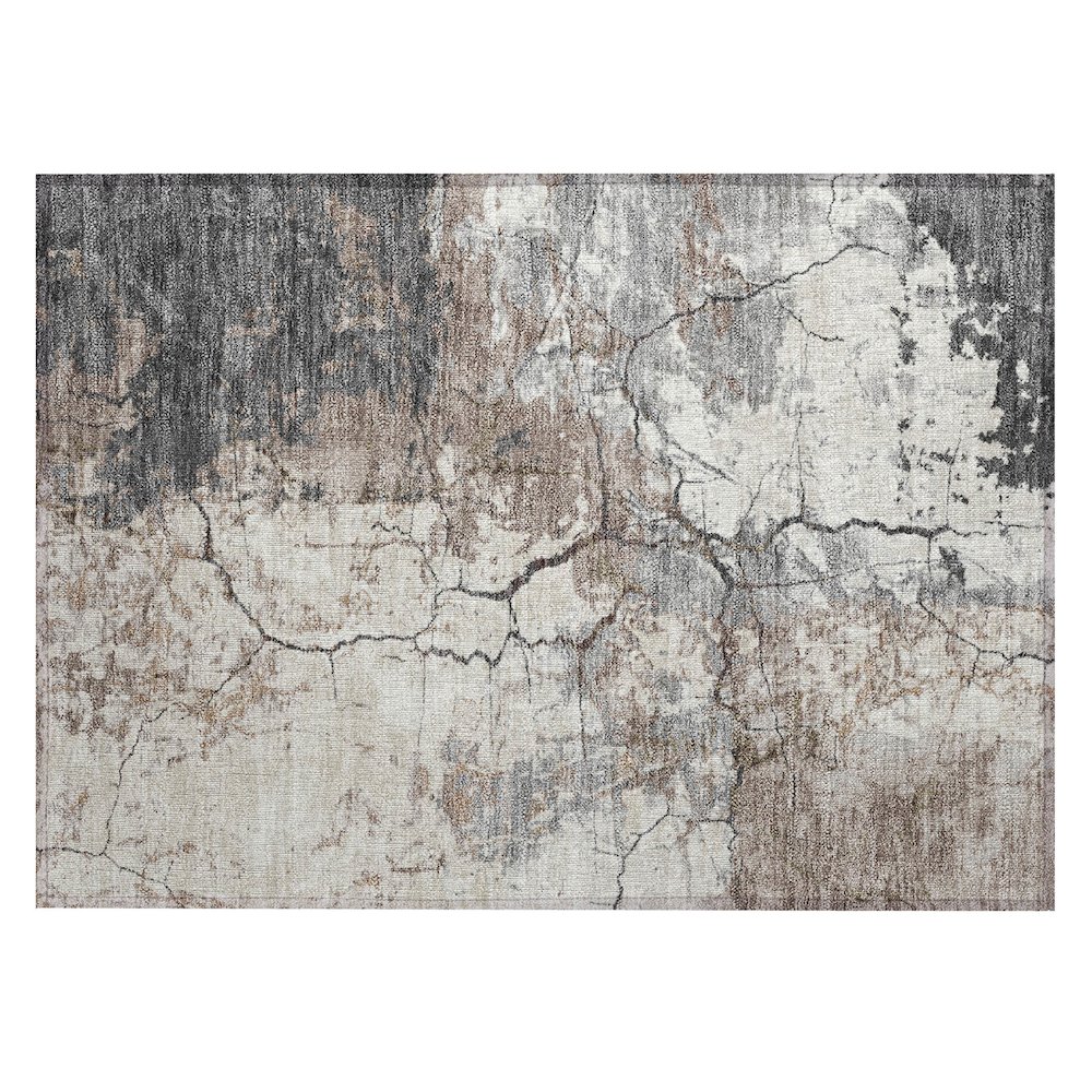 Machine Washable Indoor/Outdoor Chantille ACN2431 Brown 1'8" x 2'6" Rug. Picture 1