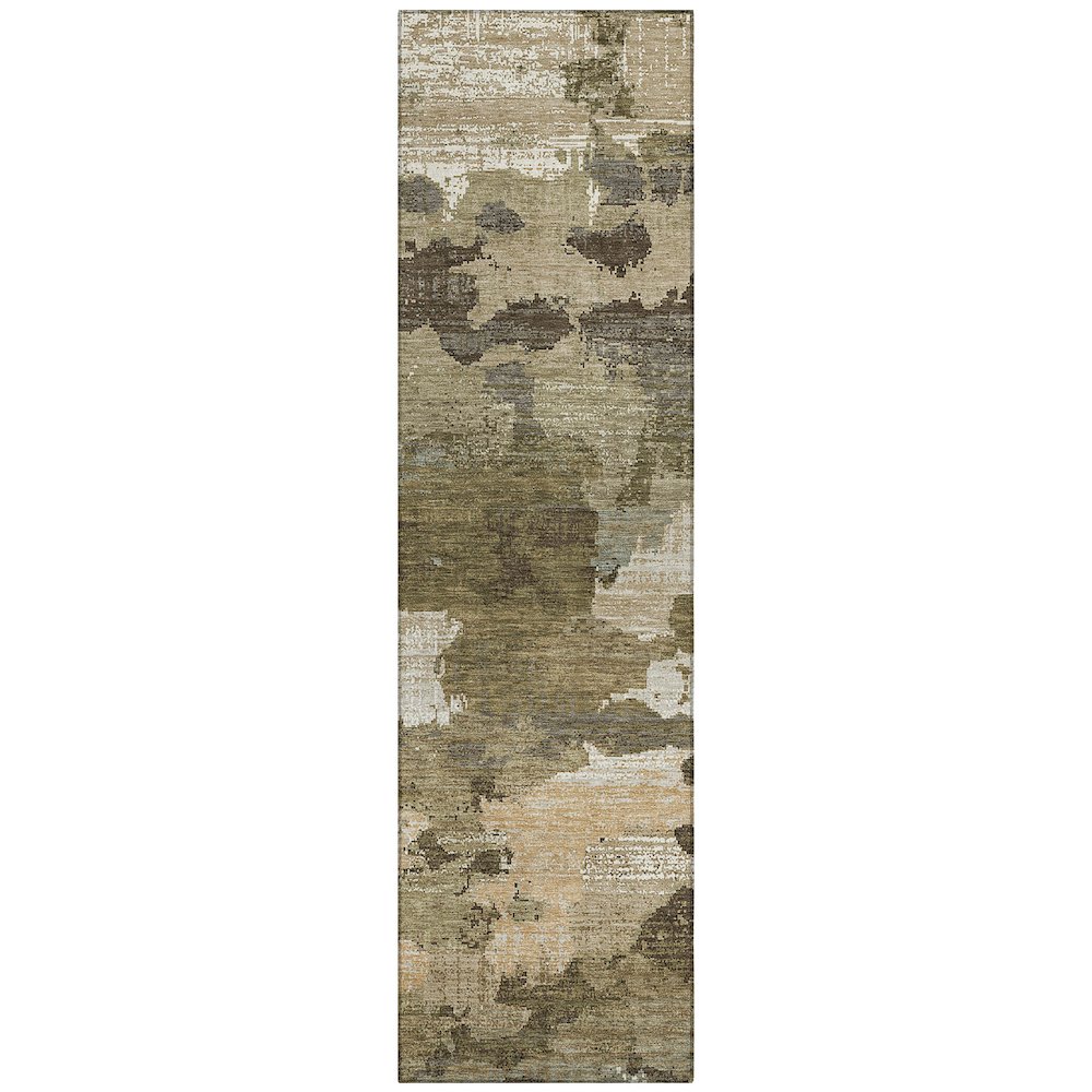 Machine Washable Indoor/Outdoor Chantille ACN2434 Brown 2'3" x 7'6" Runner Rug. Picture 1