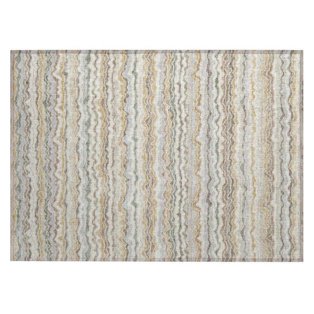 Machine Washable Indoor/Outdoor Chantille ACN2436 Ivory 1'8" x 2'6" Rug. Picture 1