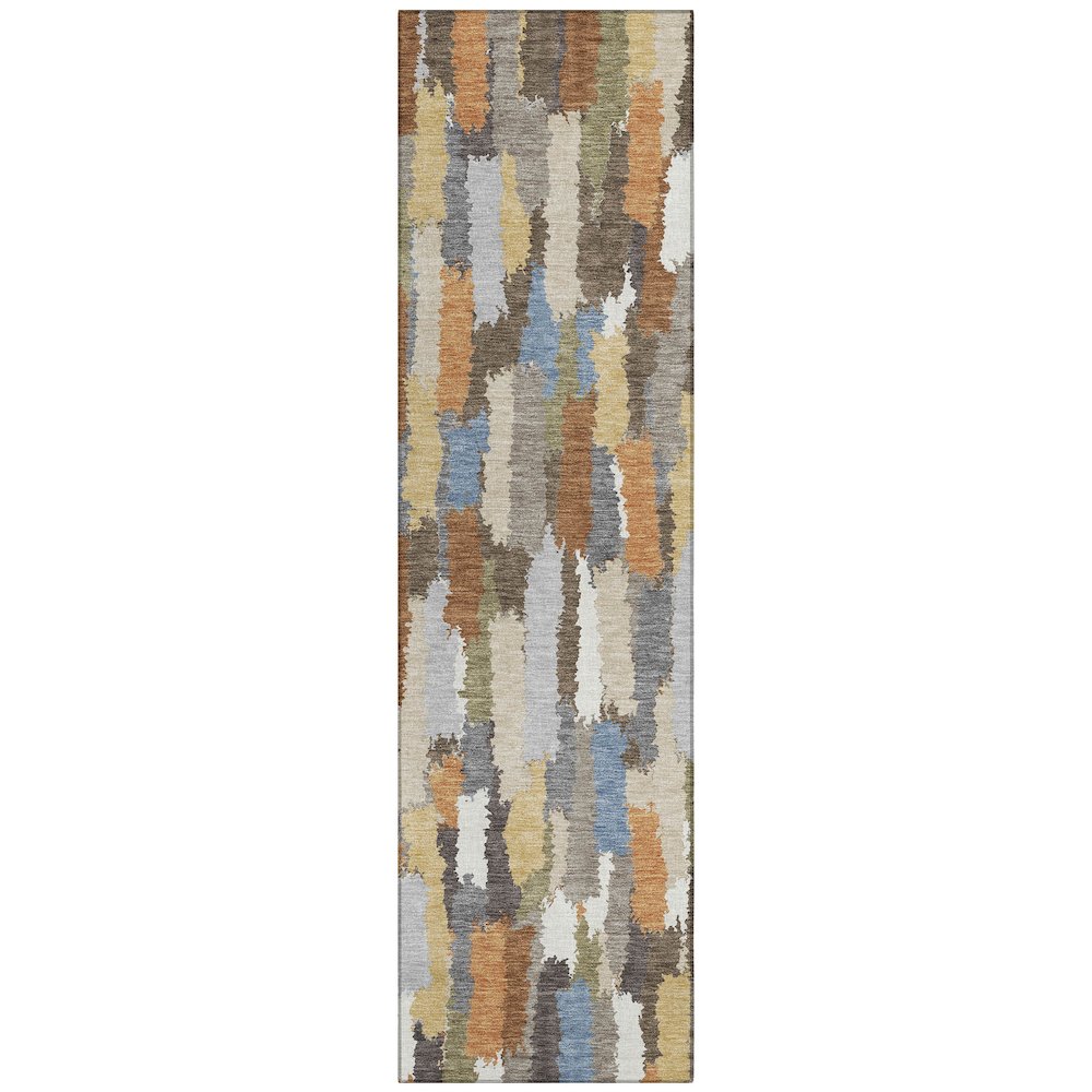 Machine Washable Indoor/Outdoor Chantille ACN2437 Brown 2'3" x 7'6" Runner Rug. Picture 1