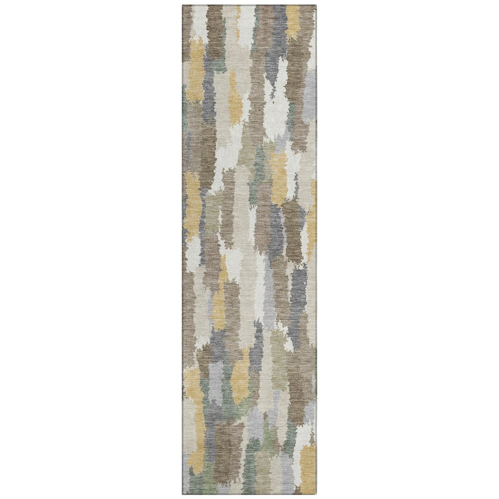 Machine Washable Indoor/Outdoor Chantille ACN2437 Ivory 2'3" x 7'6" Runner Rug. Picture 1