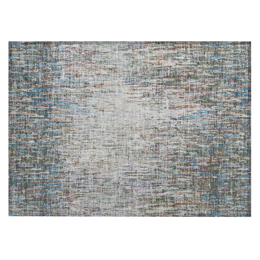 Machine Washable Indoor/Outdoor Chantille ACN2439 Green 1'8" x 2'6" Rug. Picture 1