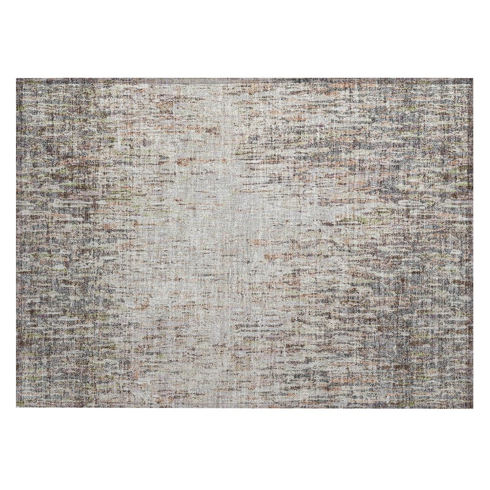 Machine Washable Indoor/Outdoor Chantille ACN2439 Gray 1'8" x 2'6" Rug. Picture 1