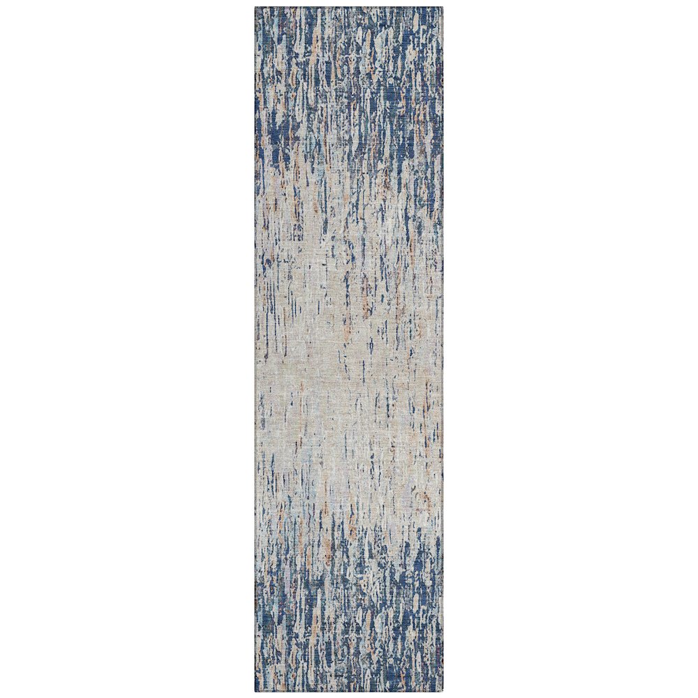 Machine Washable Indoor/Outdoor Chantille ACN2439 Blue 2'3" x 7'6" Runner Rug. Picture 1