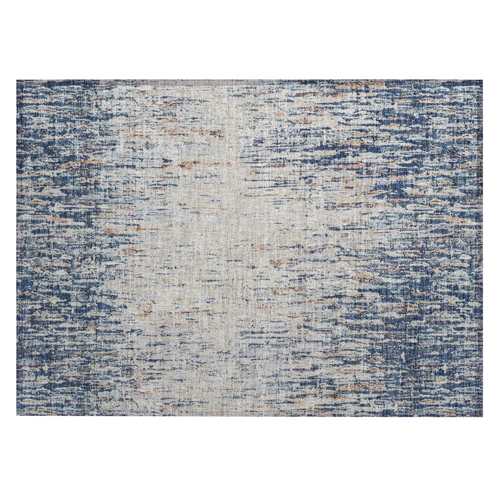 Machine Washable Indoor/Outdoor Chantille ACN2439 Blue 1'8" x 2'6" Rug. Picture 1