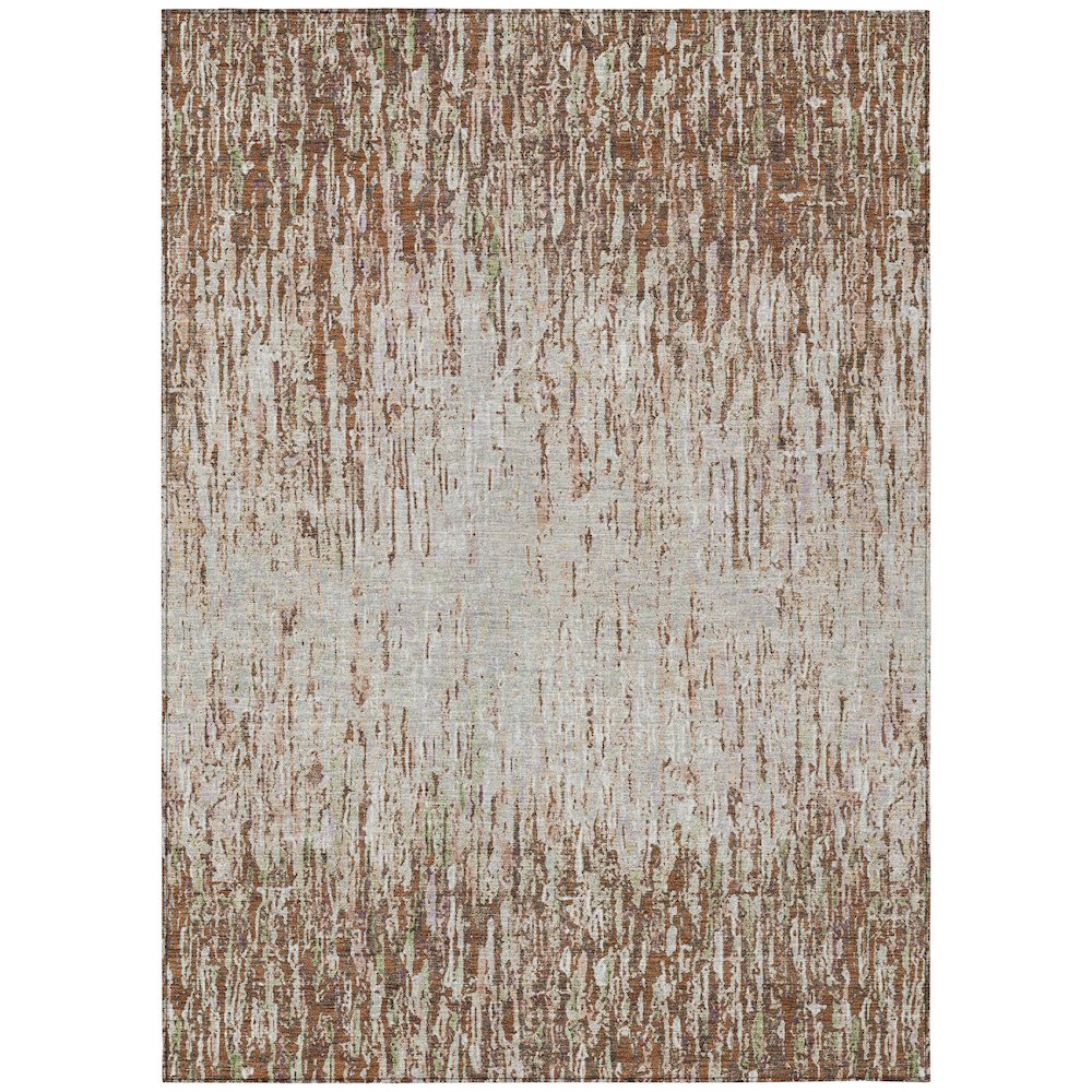 Machine Washable Indoor/Outdoor Chantille ACN2439 Orange 2'6" x 3'10" Rug. Picture 1