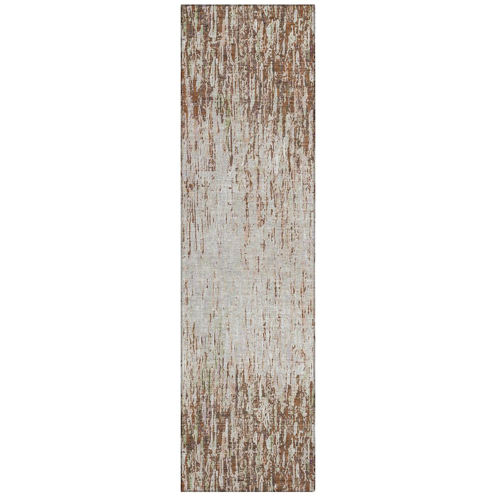 Machine Washable Indoor/Outdoor Chantille ACN2439 Orange 2'3" x 7'6" Runner Rug. Picture 1