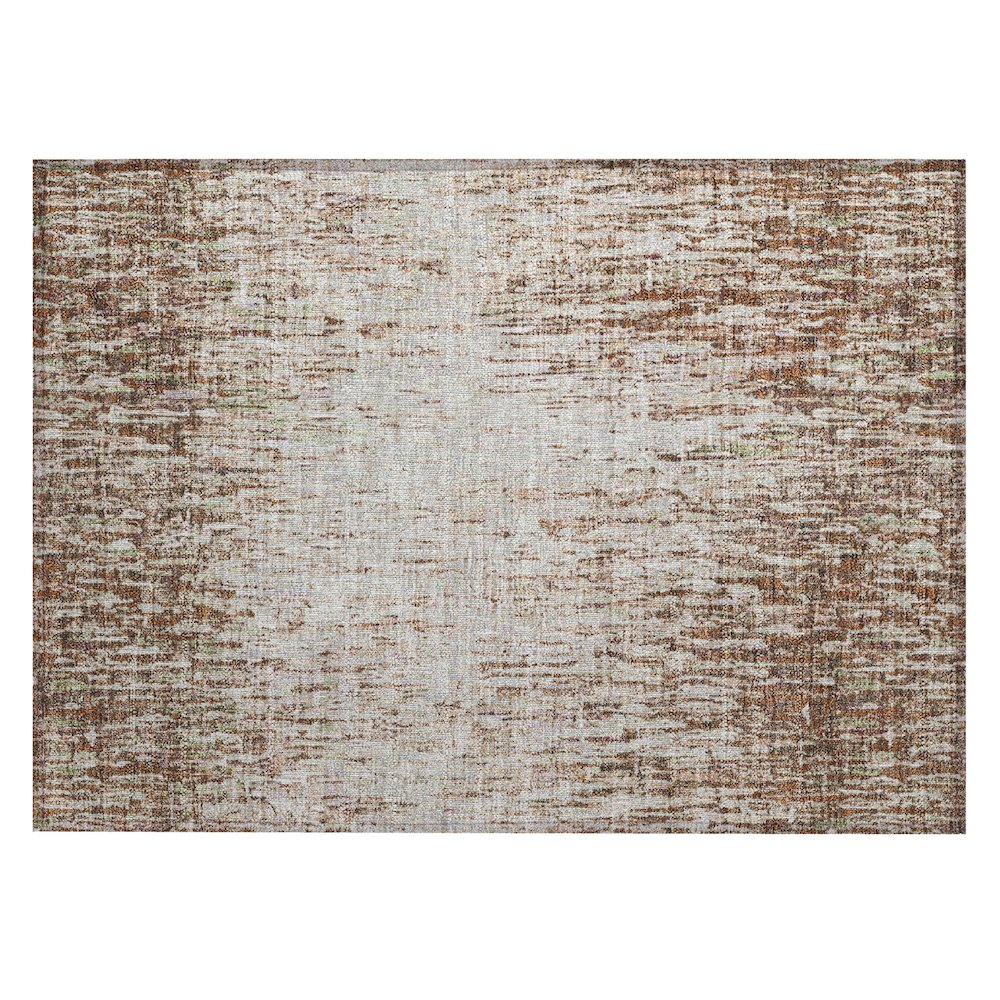 Machine Washable Indoor/Outdoor Chantille ACN2439 Orange 1'8" x 2'6" Rug. Picture 1