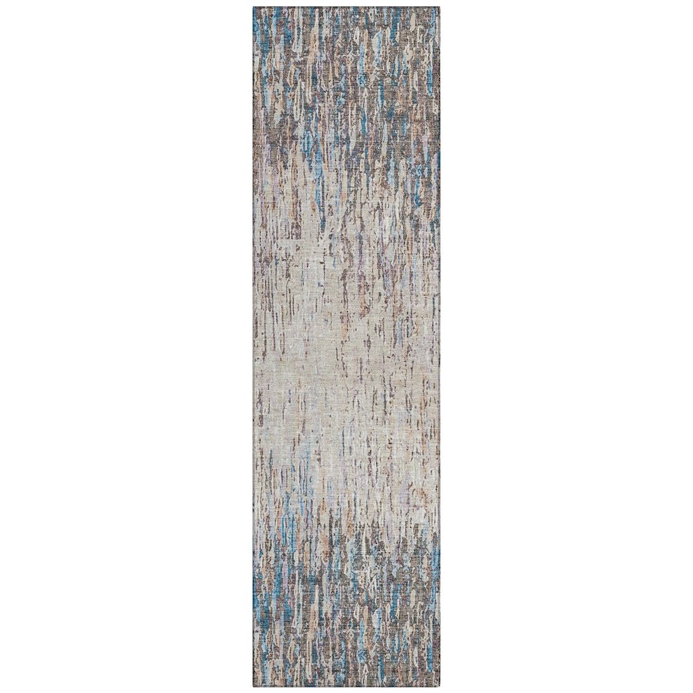 Machine Washable Indoor/Outdoor Chantille ACN2439 Brown 2'3" x 7'6" Runner Rug. Picture 1
