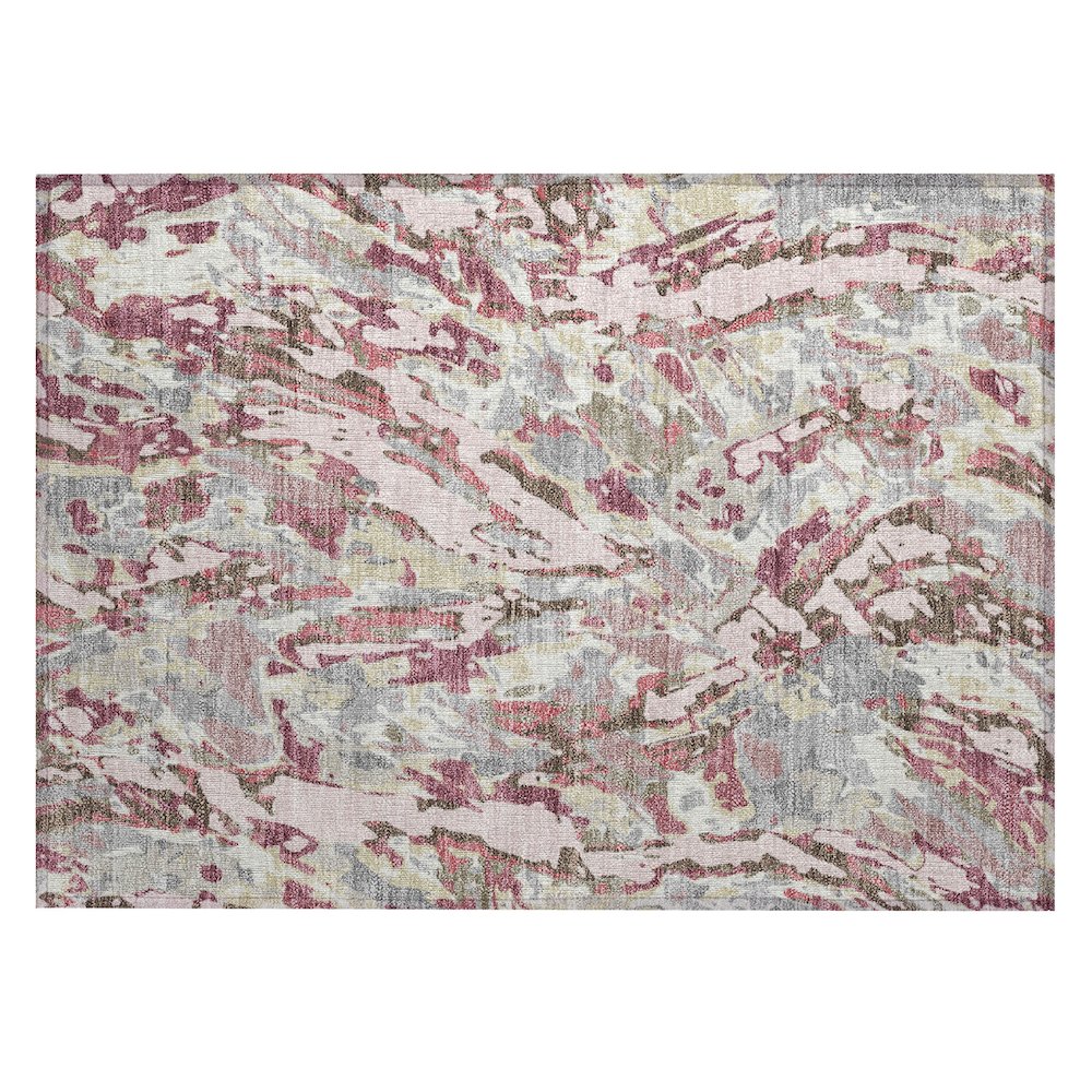 Machine Washable Indoor/Outdoor Chantille ACN2441 Pink 1'8" x 2'6" Rug. Picture 1